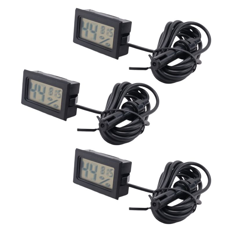 Digital Hygrometer Probe - 【NEW!A93G】デジタル温度計湿度計プローブ付き室内温度湿度計湿度計ゲージインキュベーター爬虫類用