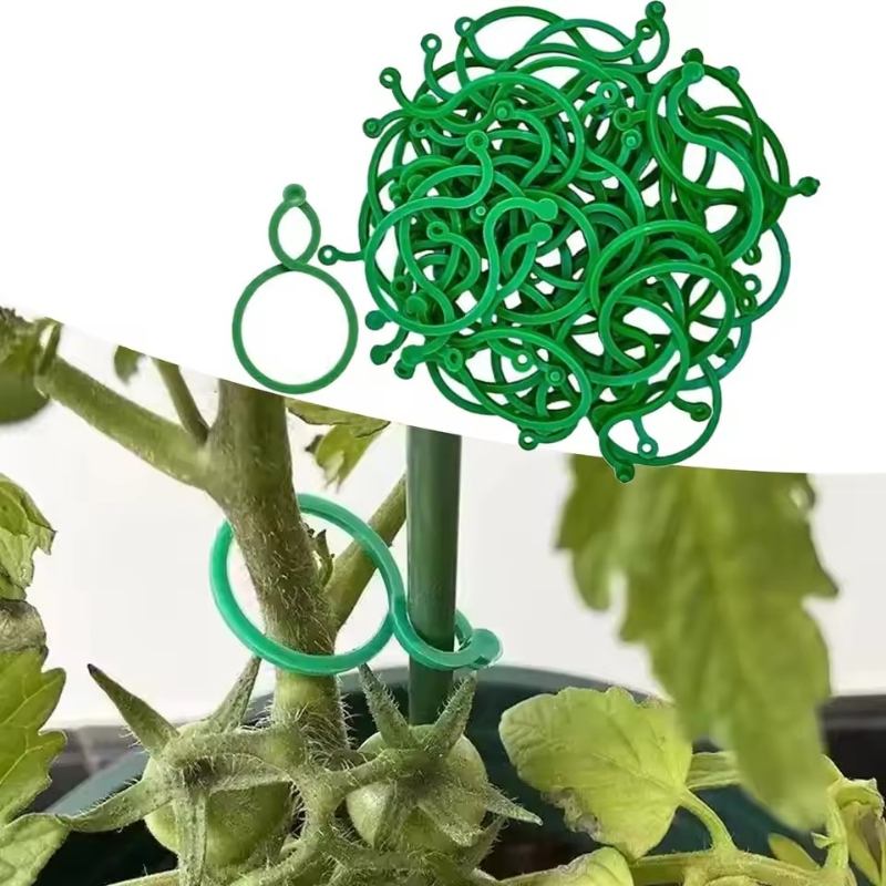 Vine Climbing Plastic - 50-400個入り 植物サポートクリップ 耐候性プラスチック製ガーデンクリップ トマト、つる性植物、花の茎用 植物サポート