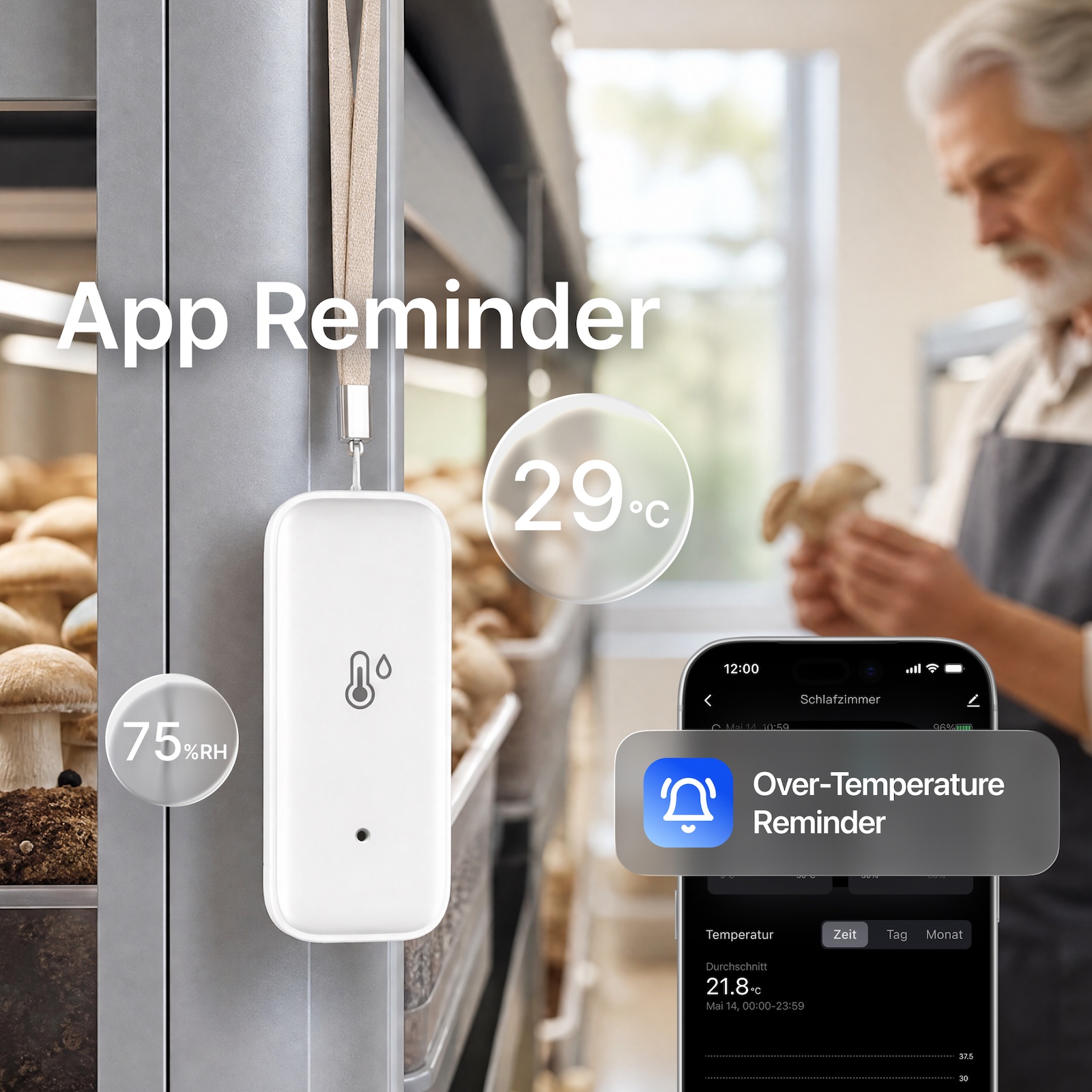 TuyaスマートZigbee 3.0温度湿度センサー アプリ - Digital Hygrometer Probe のレビューと価格