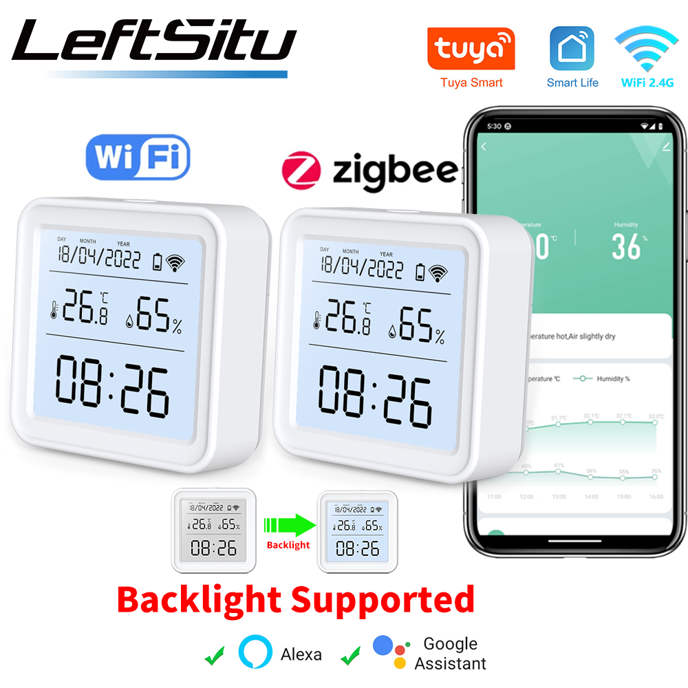 Tuya Zigbee WiFi 温度湿度センサー湿度計温度 - Digital Hygrometer Probe のレビューと価格