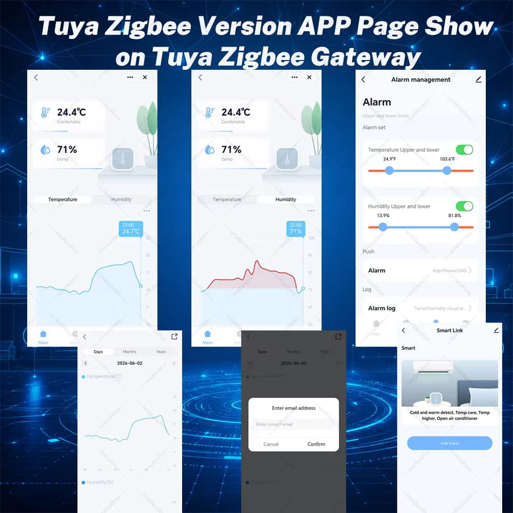 Zigbee温度湿度センサー スマート温度計湿度計 Alex - Digital Hygrometer Probe のレビューと価格