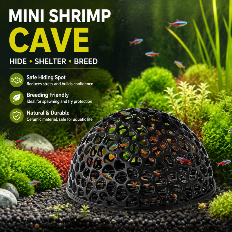 ミニ多孔質セラミックエビの洞窟ベタハウス、水槽の魚の隠れ家、 - Hide Cave Ceramic のレビューと価格
