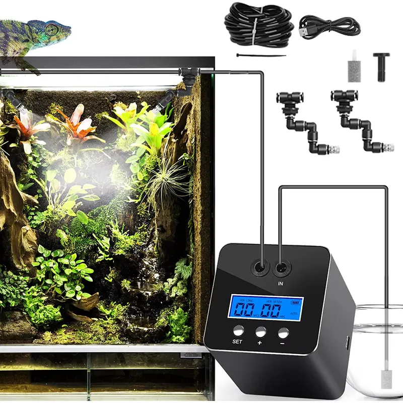 爬虫類用ミスト噴霧システム、360度調整可能なスプレーノズル - Misting Nozzle Reptile のレビューと価格