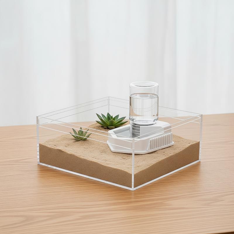爬虫類水補給トレイ自動給水器ボウル非毒性流出防止ディスペンサ - Water Dish Reptile のレビューと価格