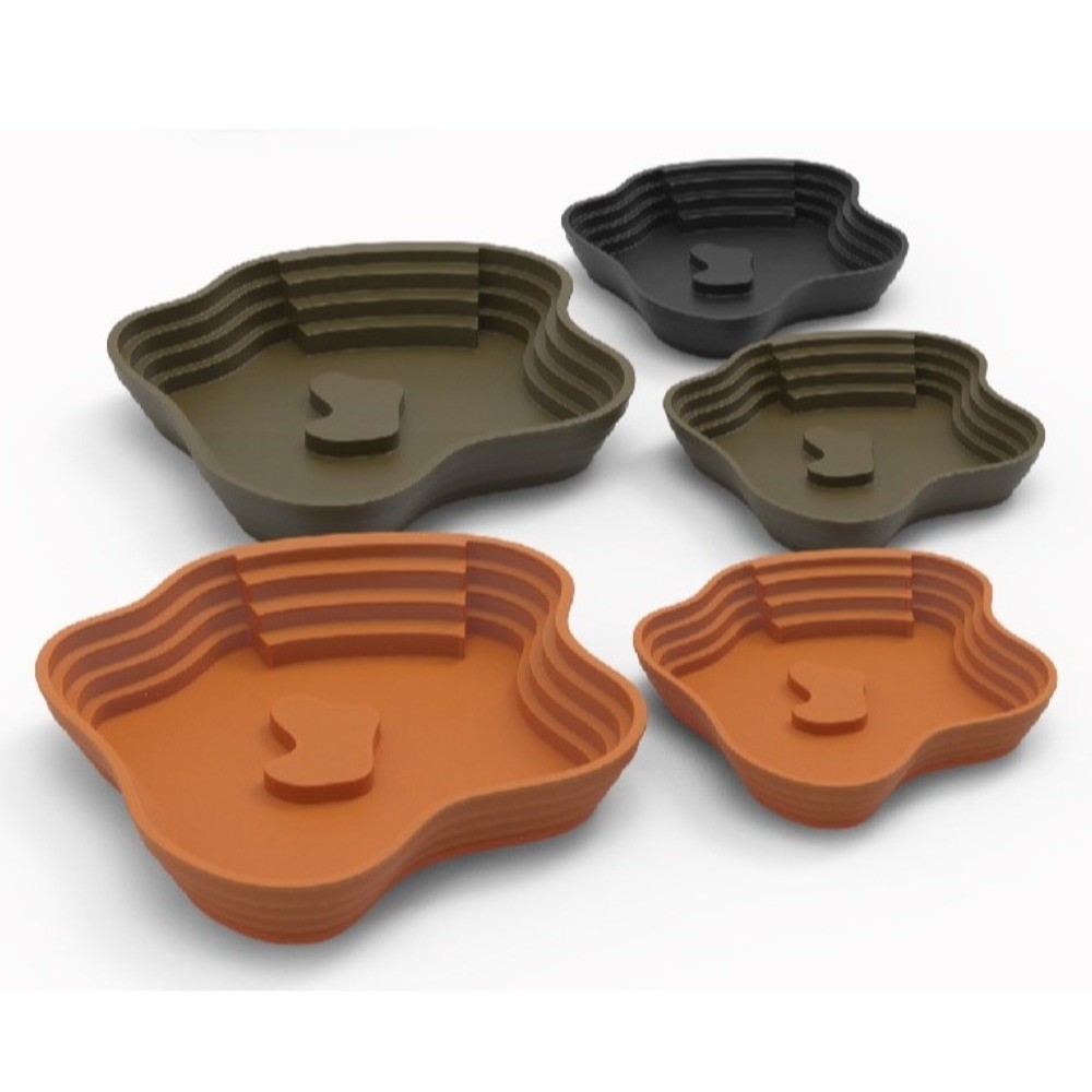新しいプラスチック製のカメ用水盤、両面使用可能な段付きデザイ - Water Dish Reptile のレビューと価格