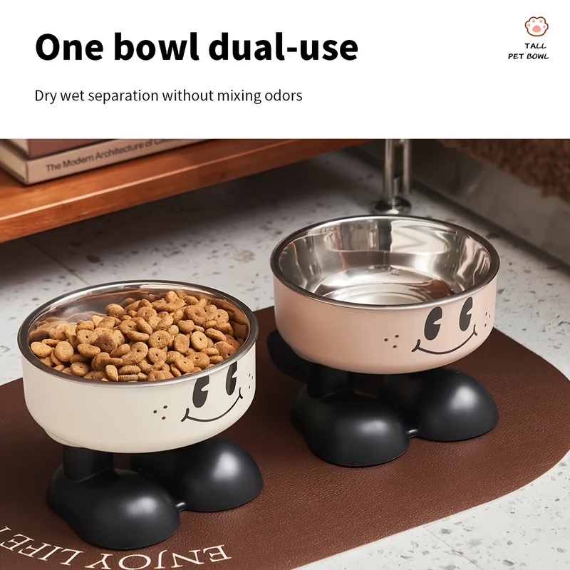 高さのあるペット用食器、ステンレス製のこぼれにくいフードと水 - Royal Canin Food Medium のレビューと価格